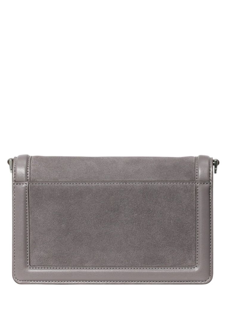 Kate Spade Knott Suede Mini Flap Crossbody - Hare Grey