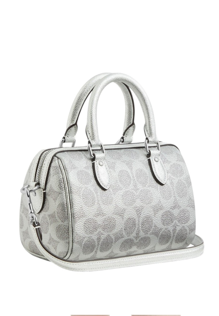 Coach Boxed Mini Rowan Crossbody Bag And Mirror Bag Charm - Silver