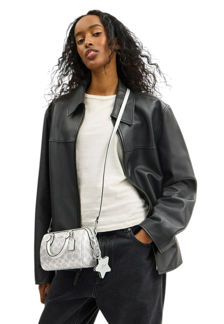 Coach Boxed Mini Rowan Crossbody Bag And Mirror Bag Charm - Silver