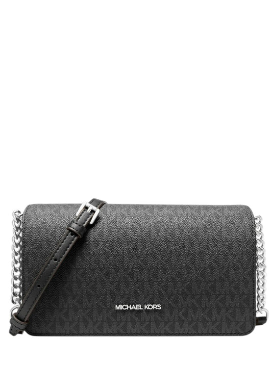 Michael Kors Jet Set Medium Signature Logo Crossbody Bag - Black