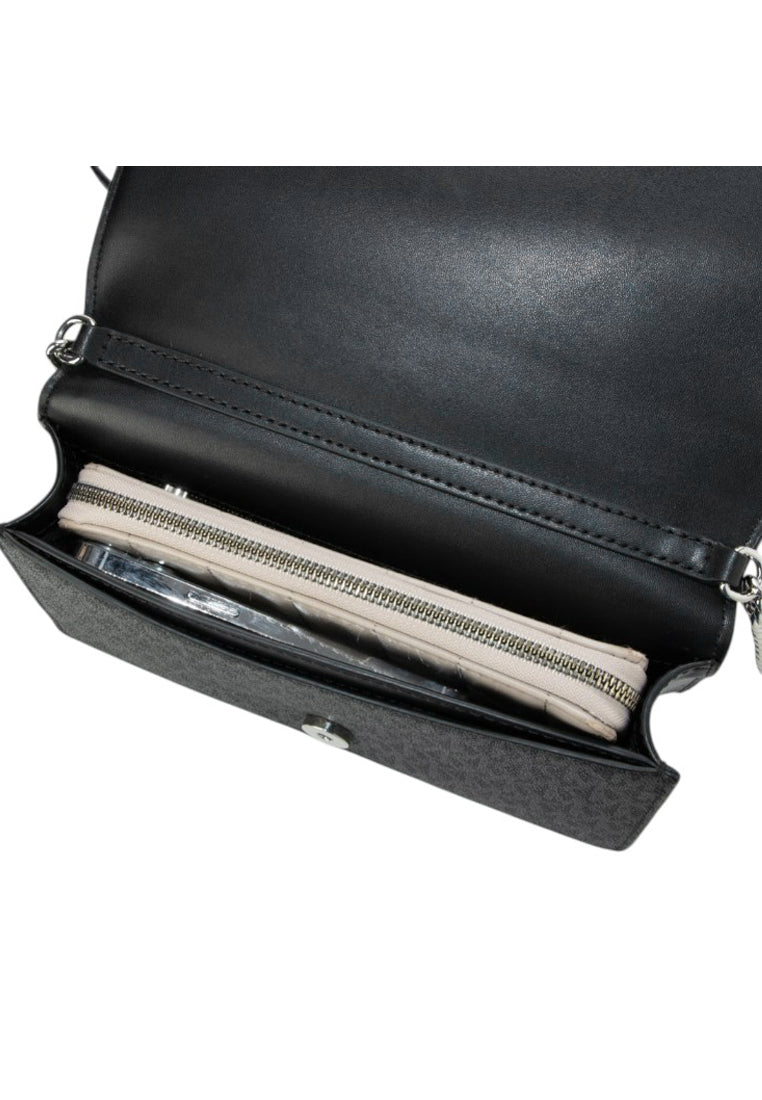 Michael Kors Jet Set Medium Signature Logo Crossbody Bag - Black