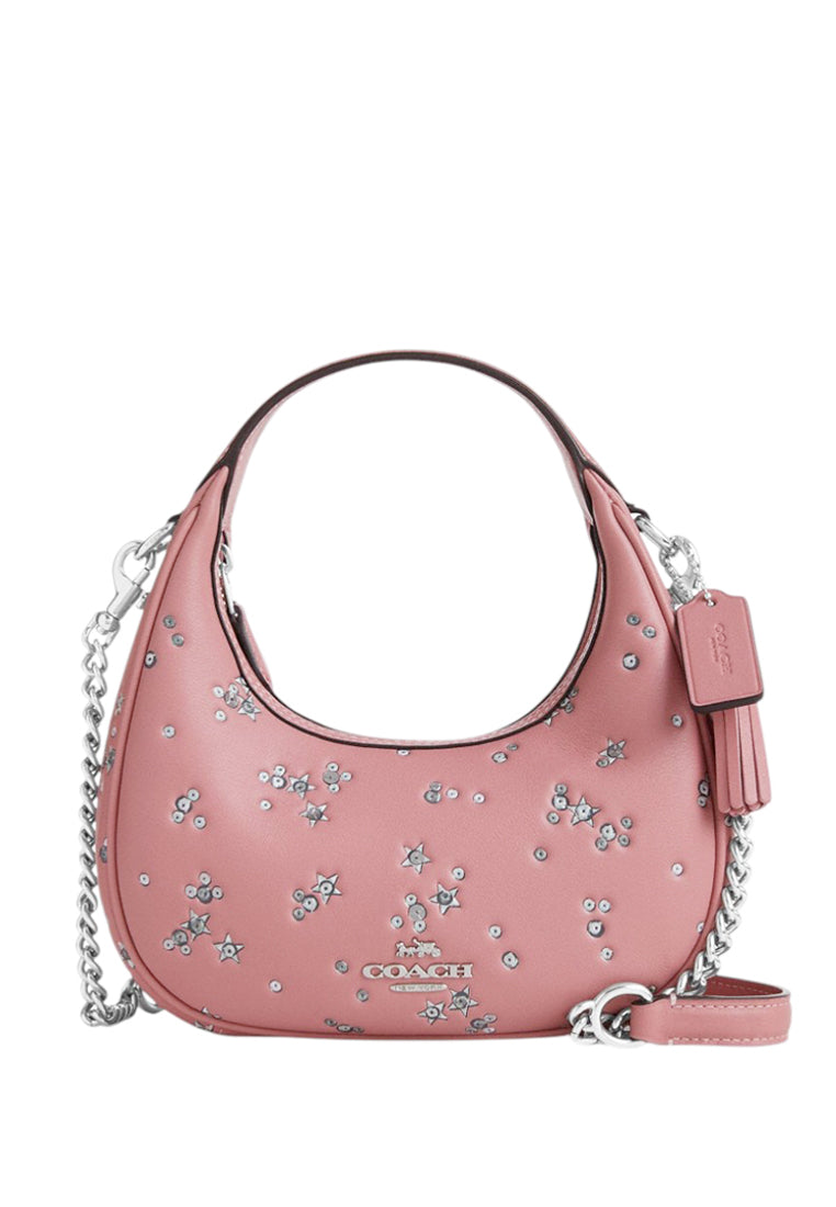 Coach Carmen Mini Crossbody Bag With Star Print - Dusty Pink/Multi