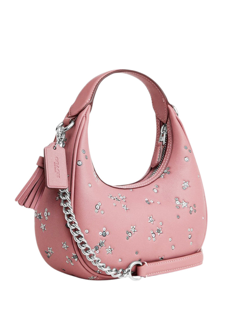 Coach Carmen Mini Crossbody Bag With Star Print - Dusty Pink/Multi