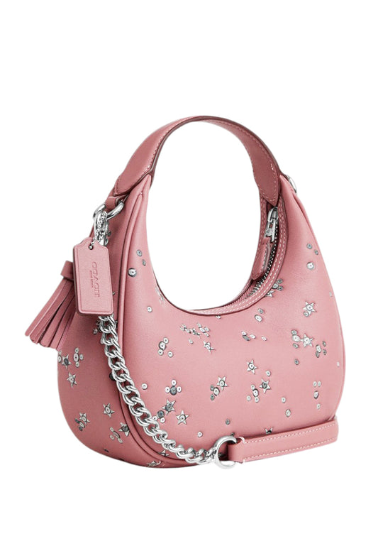 Coach Carmen Mini Crossbody Bag With Star Print - Dusty Pink/Multi