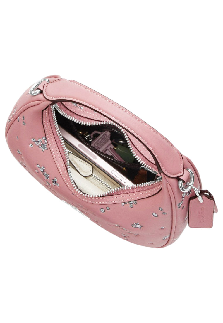 Coach Carmen Mini Crossbody Bag With Star Print - Dusty Pink/Multi