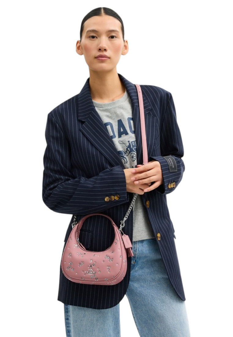 Coach Carmen Mini Crossbody Bag With Star Print - Dusty Pink/Multi