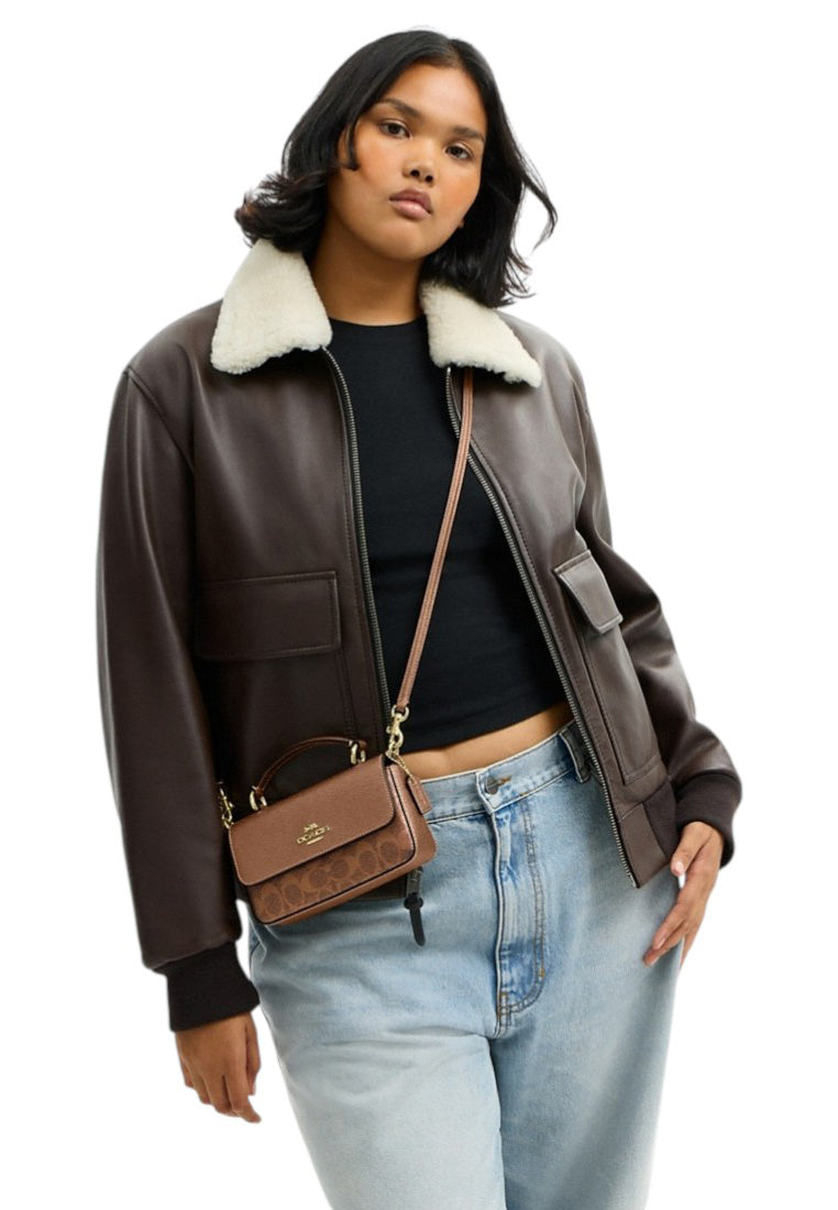 Coach Mini Josie Top Handle In Signature Canvas - Cooper