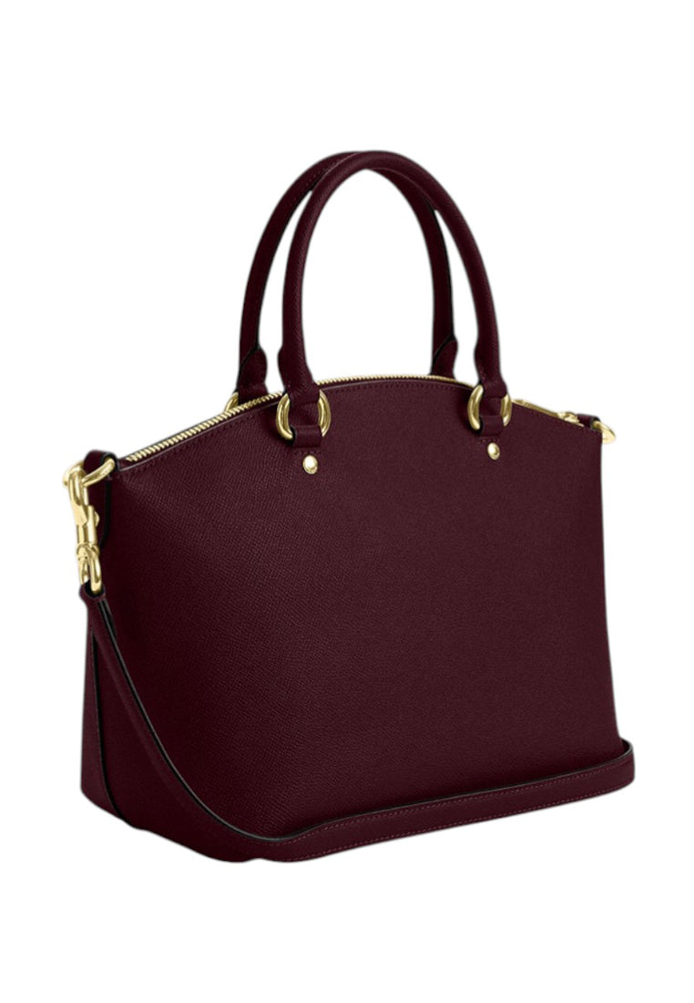 Coach Sadie Satchel Bag - Dark Wine