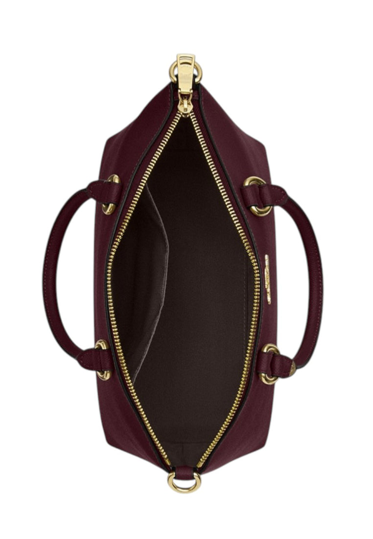 Coach Sadie Satchel Bag - Dark Wine