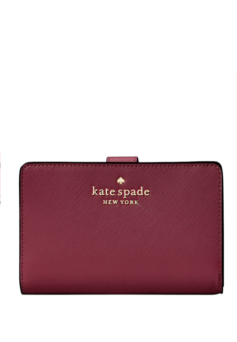 Kate Spade Staci Medium Compact Bifold Wallet - Dark Merlot
