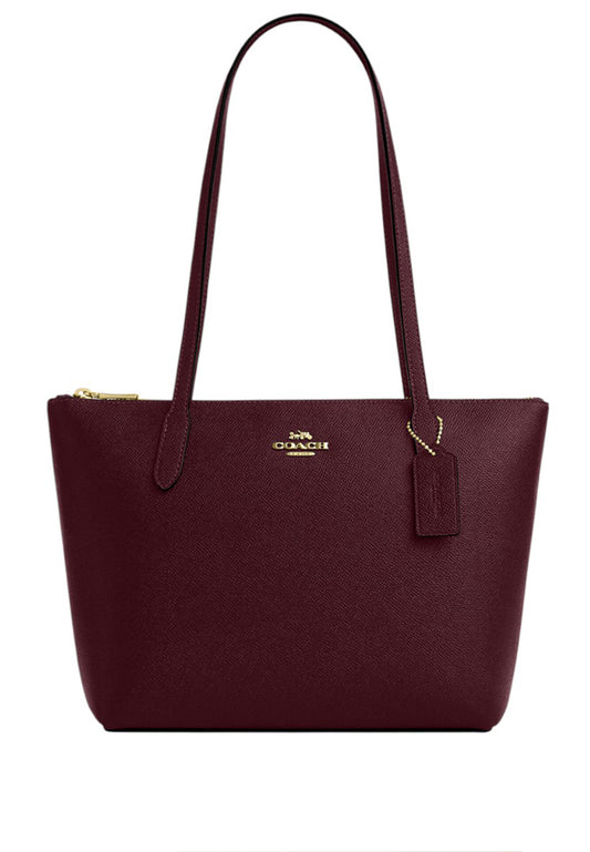 Coach Fiona Zip Tote Bag - Dark Wine