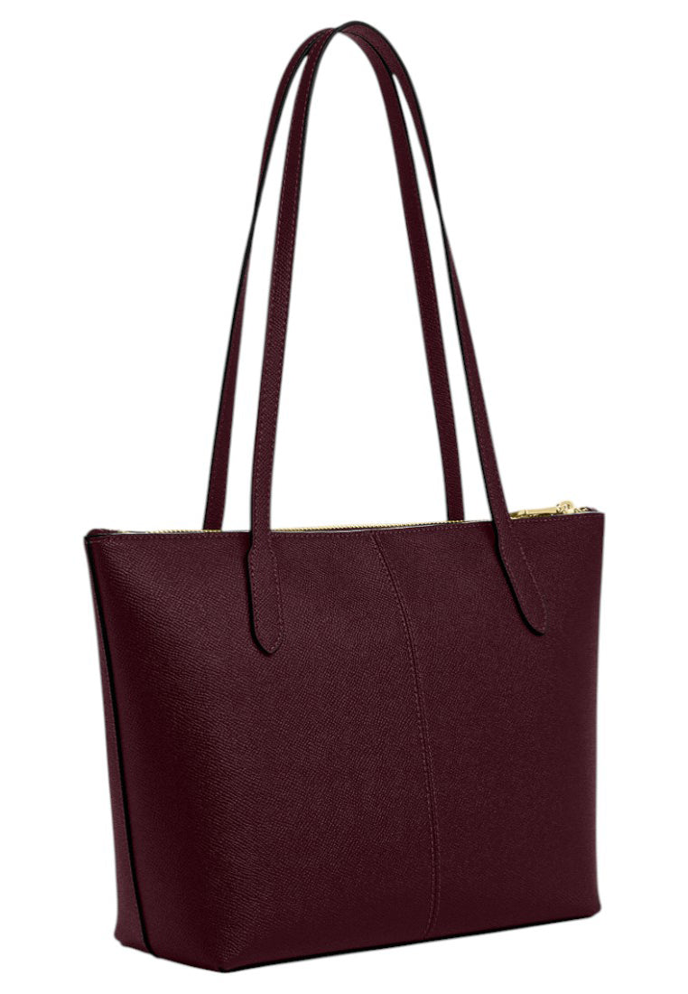Coach Fiona Zip Tote Bag - Dark Wine