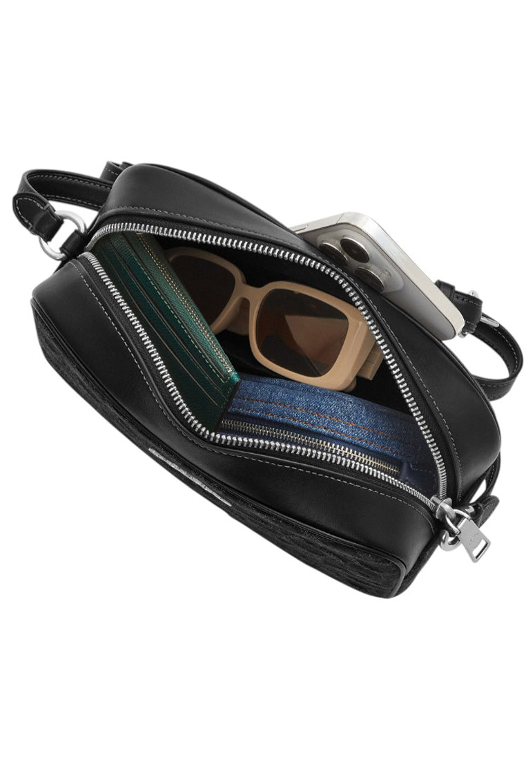 Coach Jamie Camera Bag In Signature Denim - Black