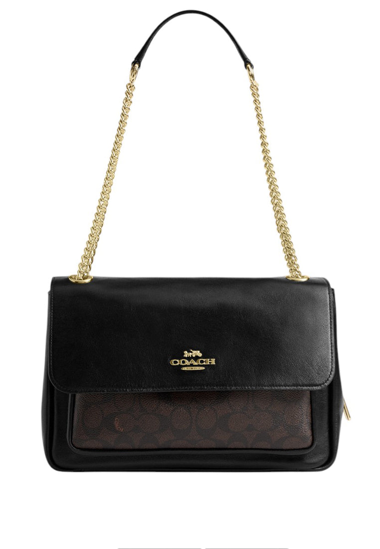 Coach Elodie Crossbody Bag In Signature Canvas - Walnut/Black
