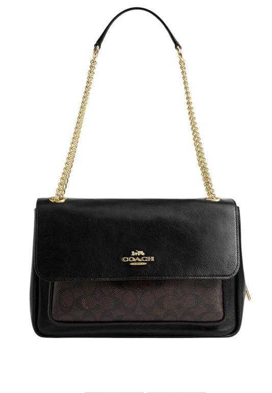Coach Elodie Crossbody Bag In Signature Canvas - Walnut/Black