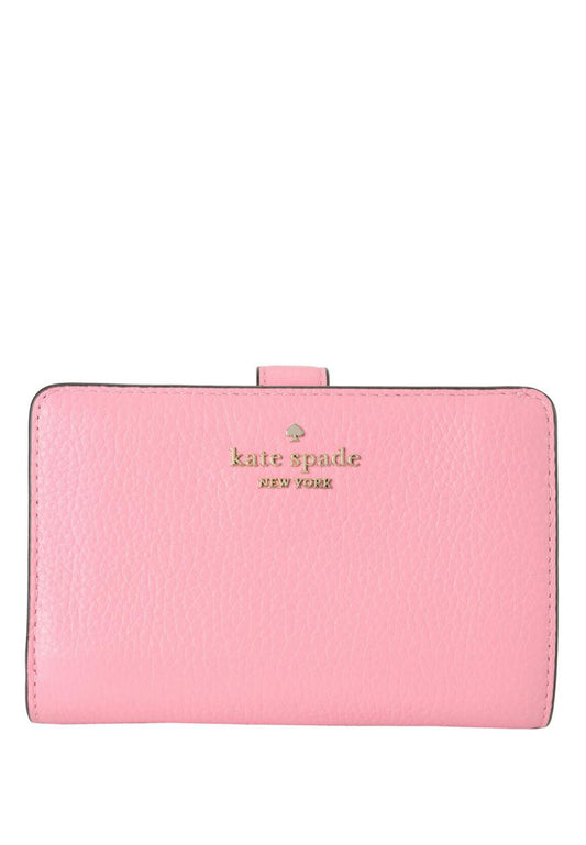 Kate Spade Leila Medium Compact Bifold Wallet - Bright Carnation