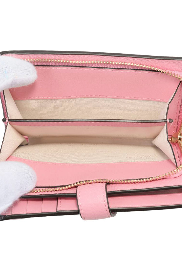 Kate Spade Leila Medium Compact Bifold Wallet - Bright Carnation