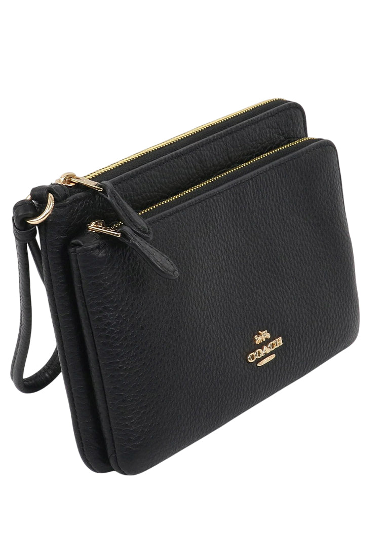 Coach Double Zip Wallet - Black