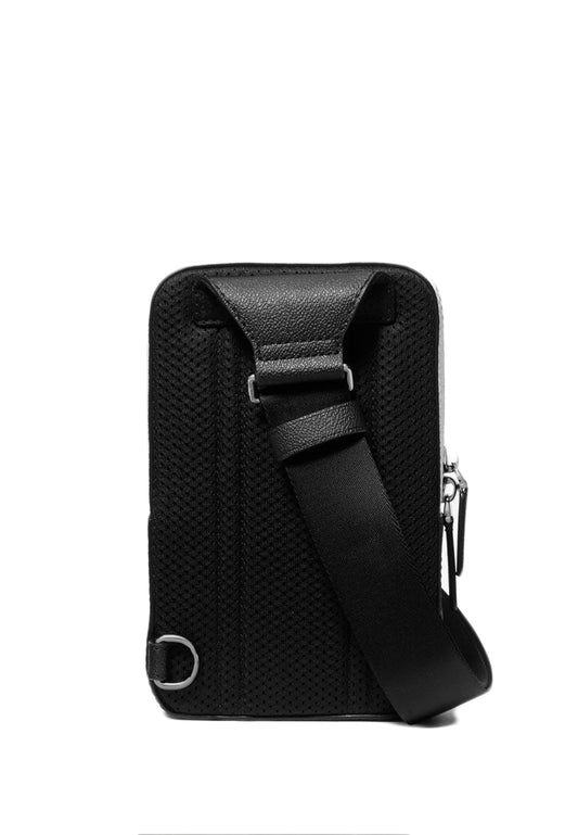 Michael Kors Mens Cooper Signature Logo Sling Pack - Black/White
