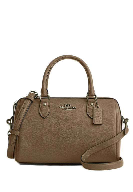 Coach Rowan Satchel Bag - Dark Stone
