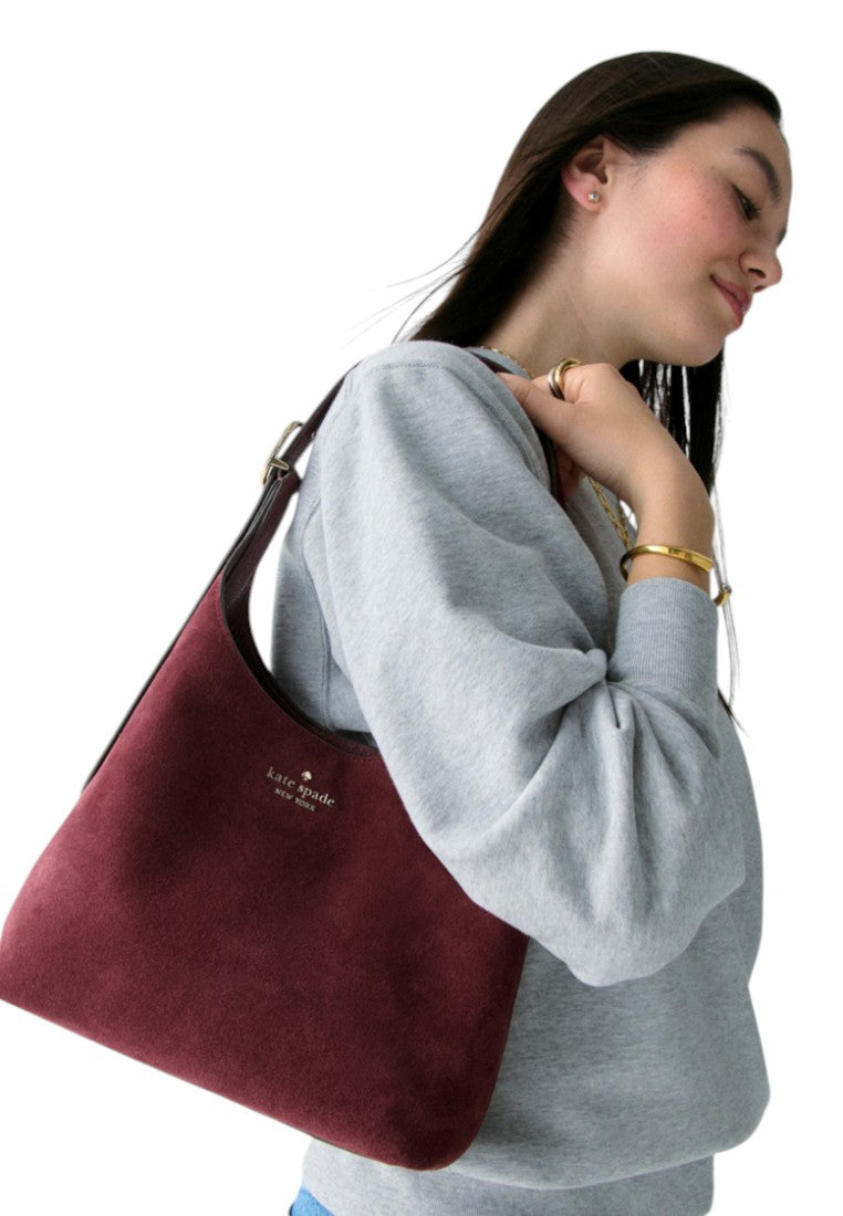 Kate Spade 454 Suede Small Shoulder Bag - Merlot