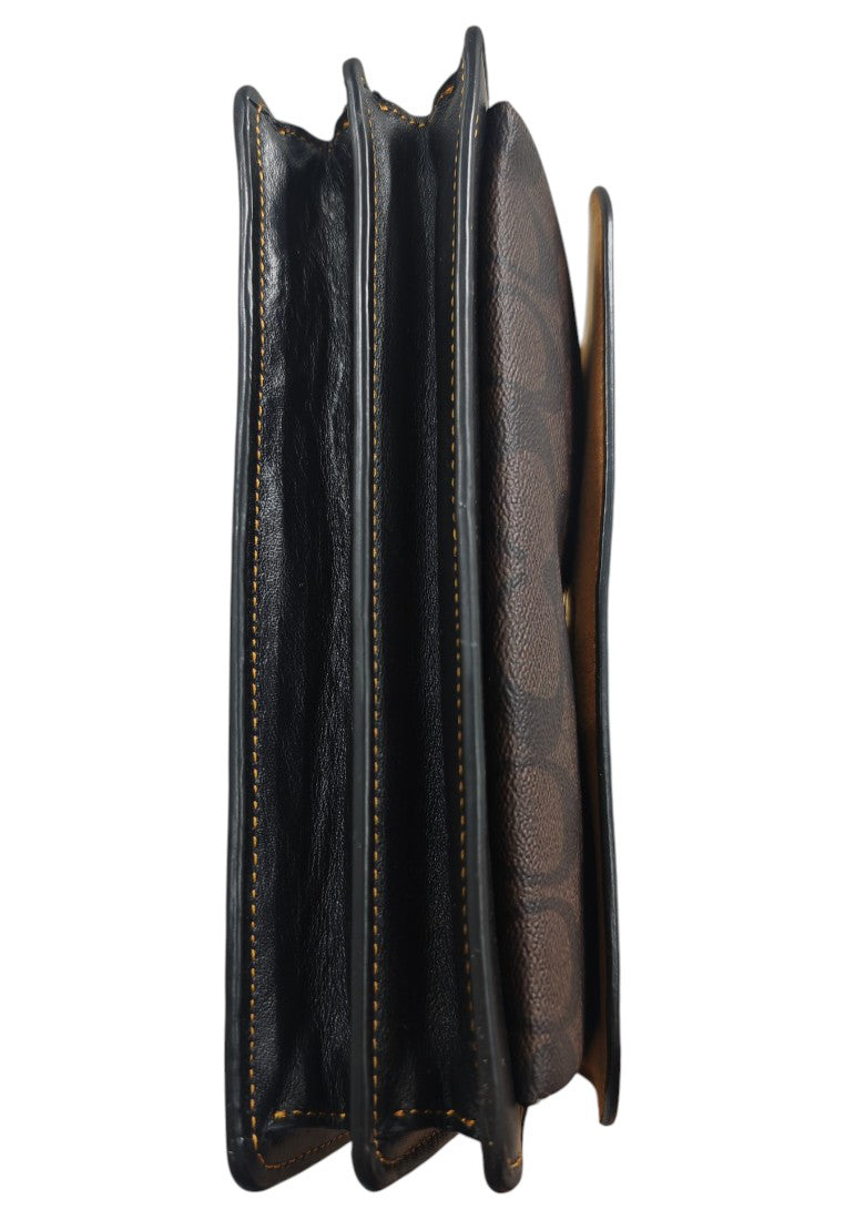 Coach [DEFECTS] Klare Crossbody In Blocked Signature Canvas - Light Brown/Dark Brown
