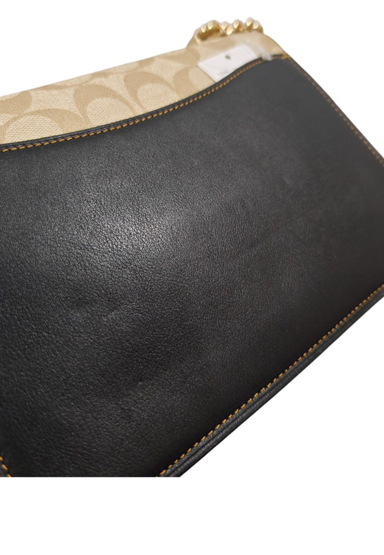 Coach [DEFECTS] Klare Crossbody In Blocked Signature Canvas - Light Brown/Dark Brown