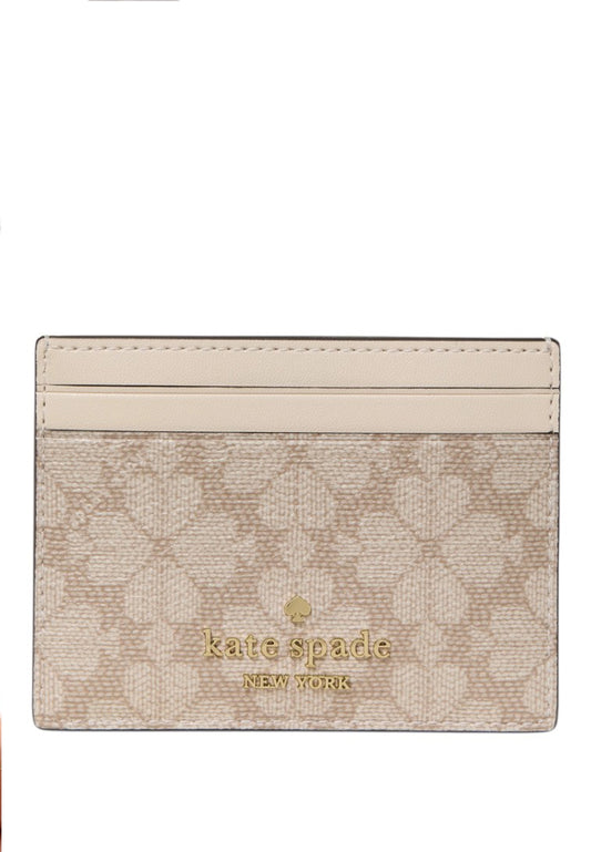 Kate Spade Spade Flower Small Slim Card Holder - Dark Beige/Multi
