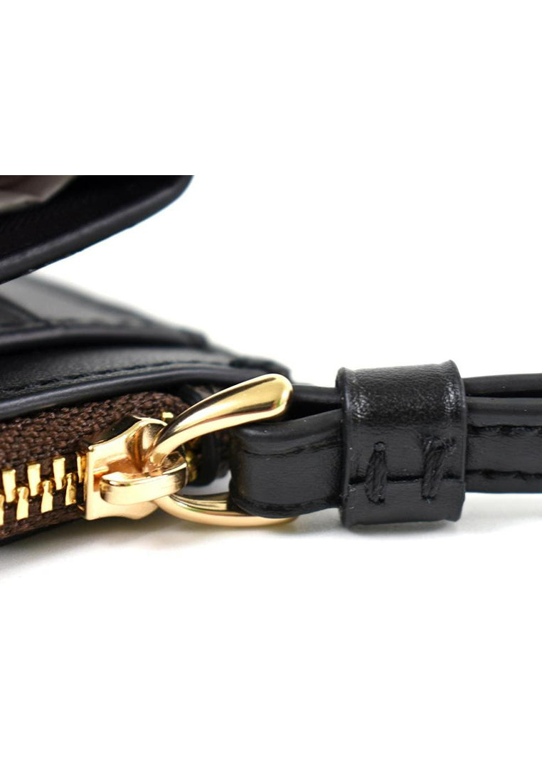 Coach Phone Wallet In Signature Canvas - Walnut/Black