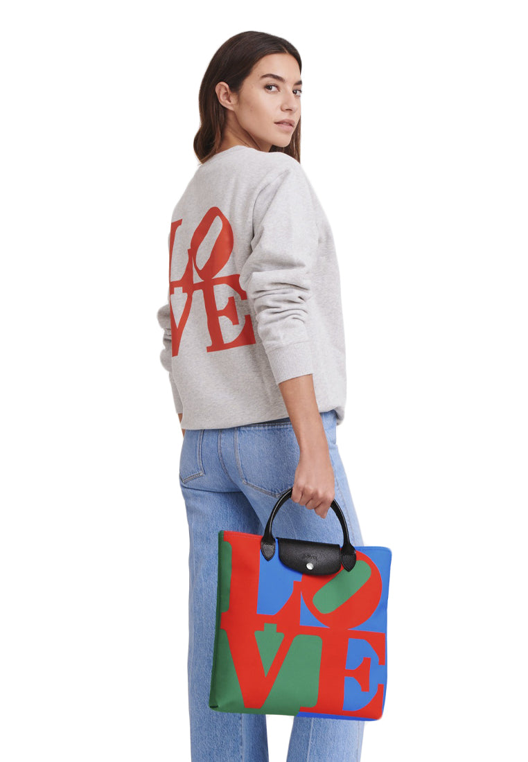 Longchamp Robert Indiana Love Top Handle - Green/Blue/Red