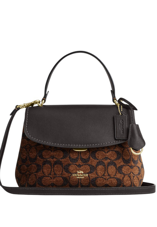 Coach Emory Top Handle Bag In Signature Chenille - Truffle