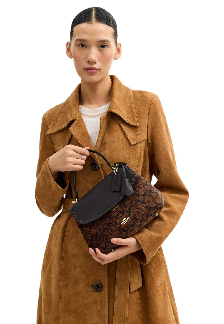 Coach Emory Top Handle Bag In Signature Chenille - Truffle