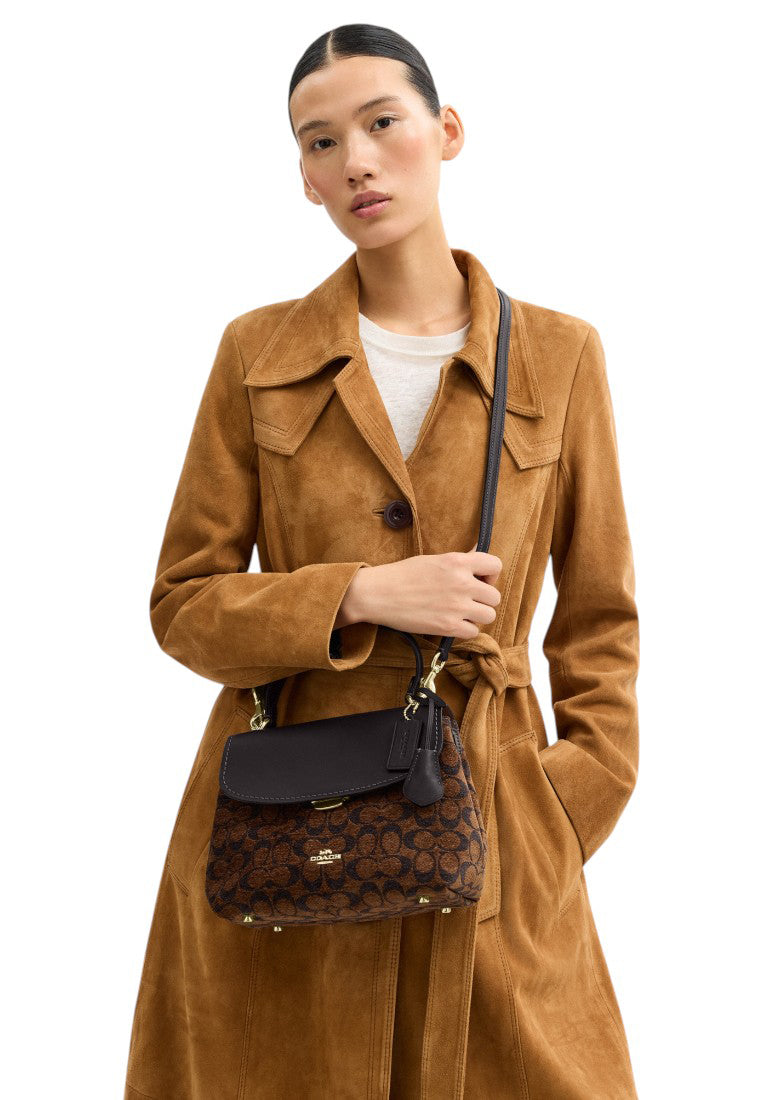 Coach Emory Top Handle Bag In Signature Chenille - Truffle