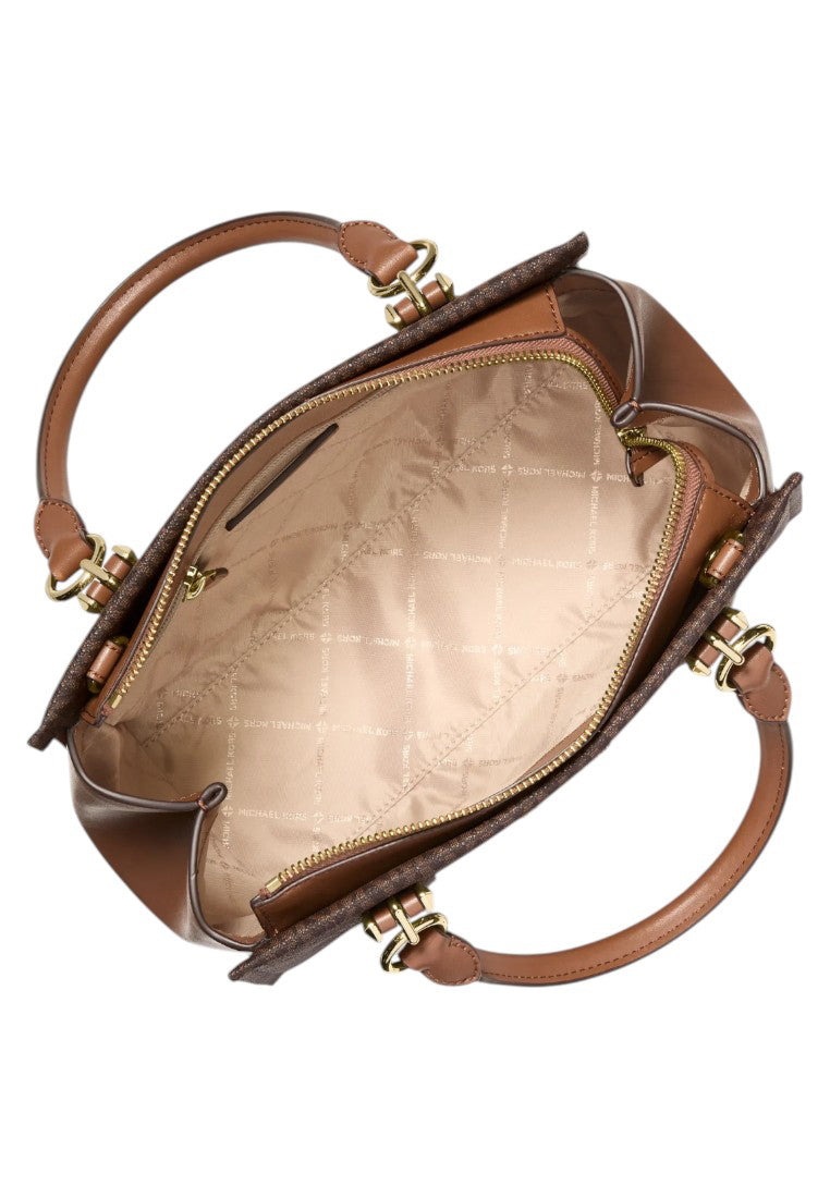 Michael Kors Marilyn Medium Satchel in Signature - Brown