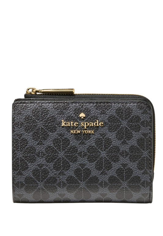 Kate Spade Spade Flower Small L-zip Wallet - Black