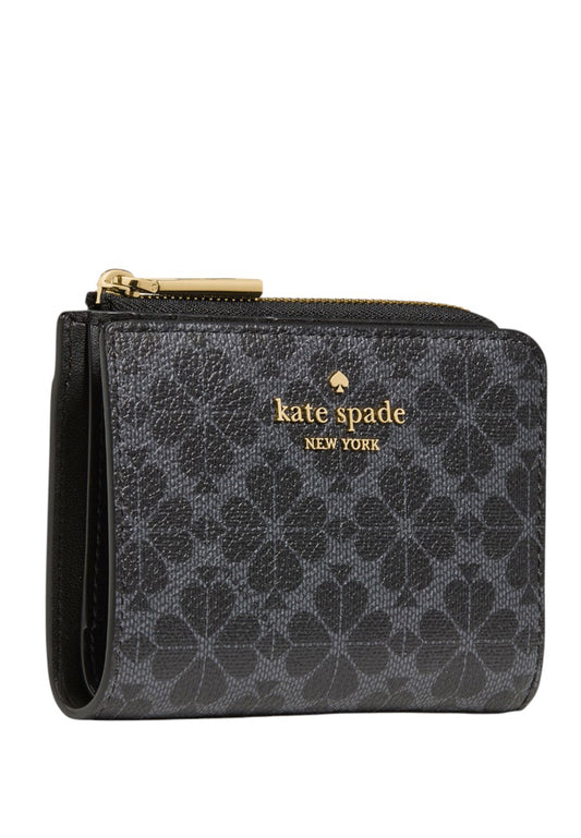 Kate Spade Spade Flower Small L-zip Wallet - Black