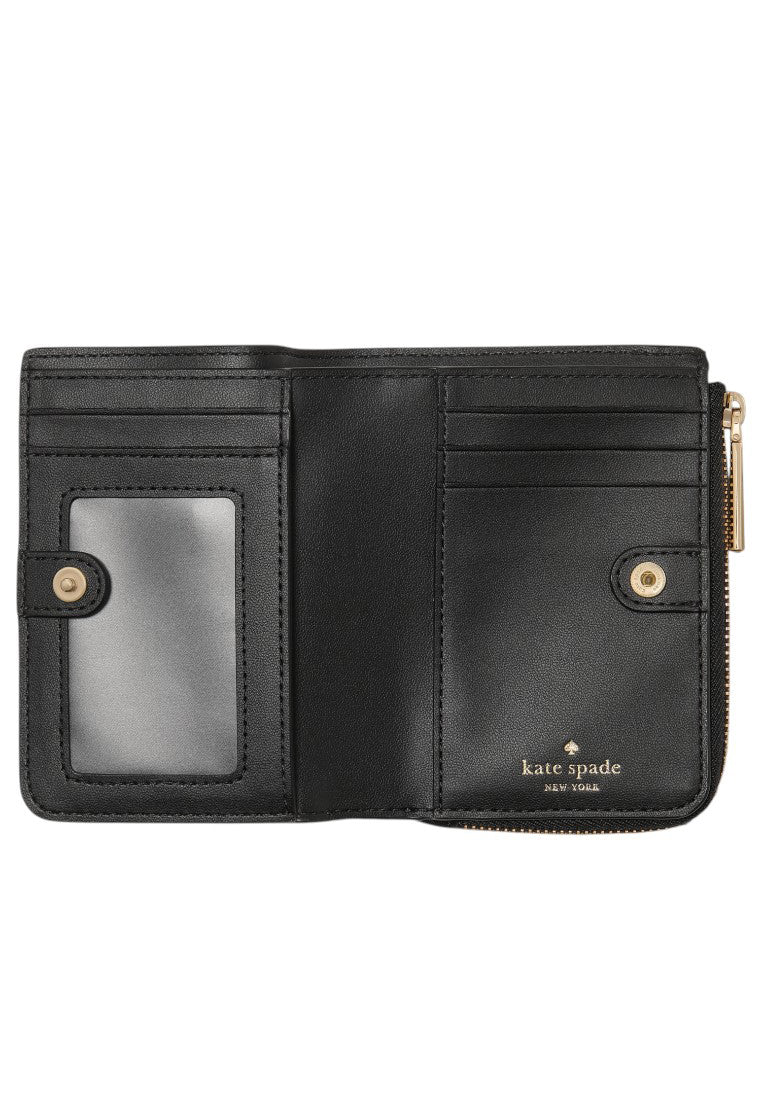 Kate Spade Spade Flower Small L-zip Wallet - Black