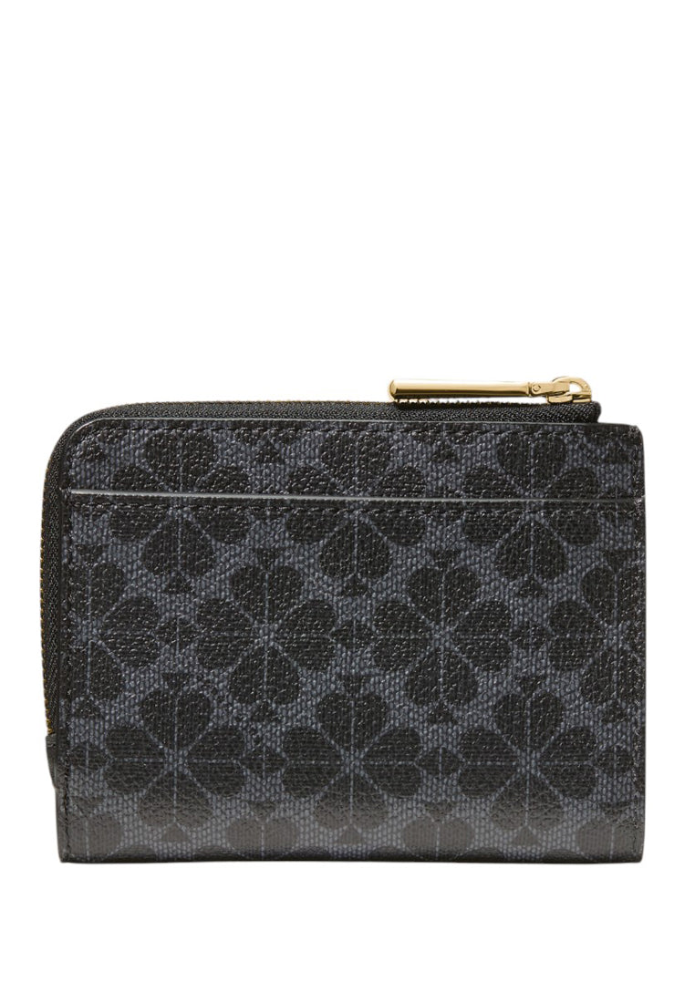 Kate Spade Spade Flower Small L-zip Wallet - Black