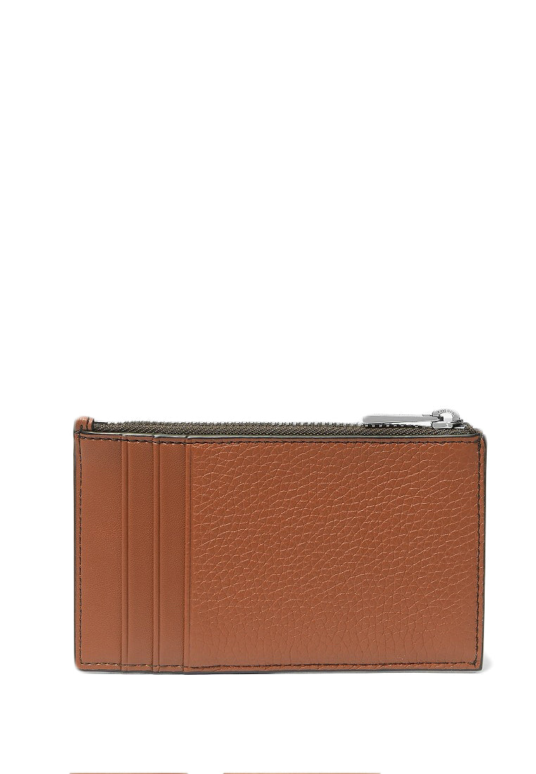 Michael Kors Mens Cooper Slim Zip Wallet - Brown