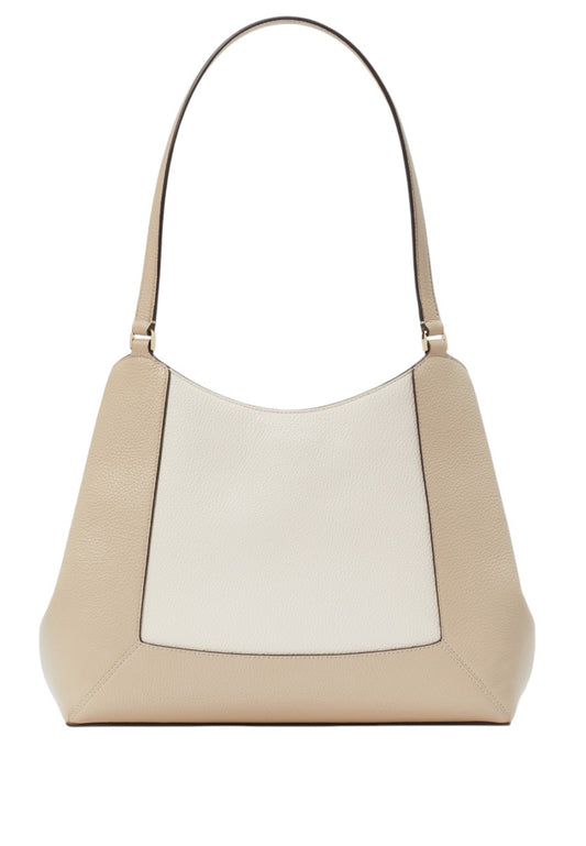 Kate Spade Lena Colorblock Large Triple Compartment Shoulder Bag - Sand