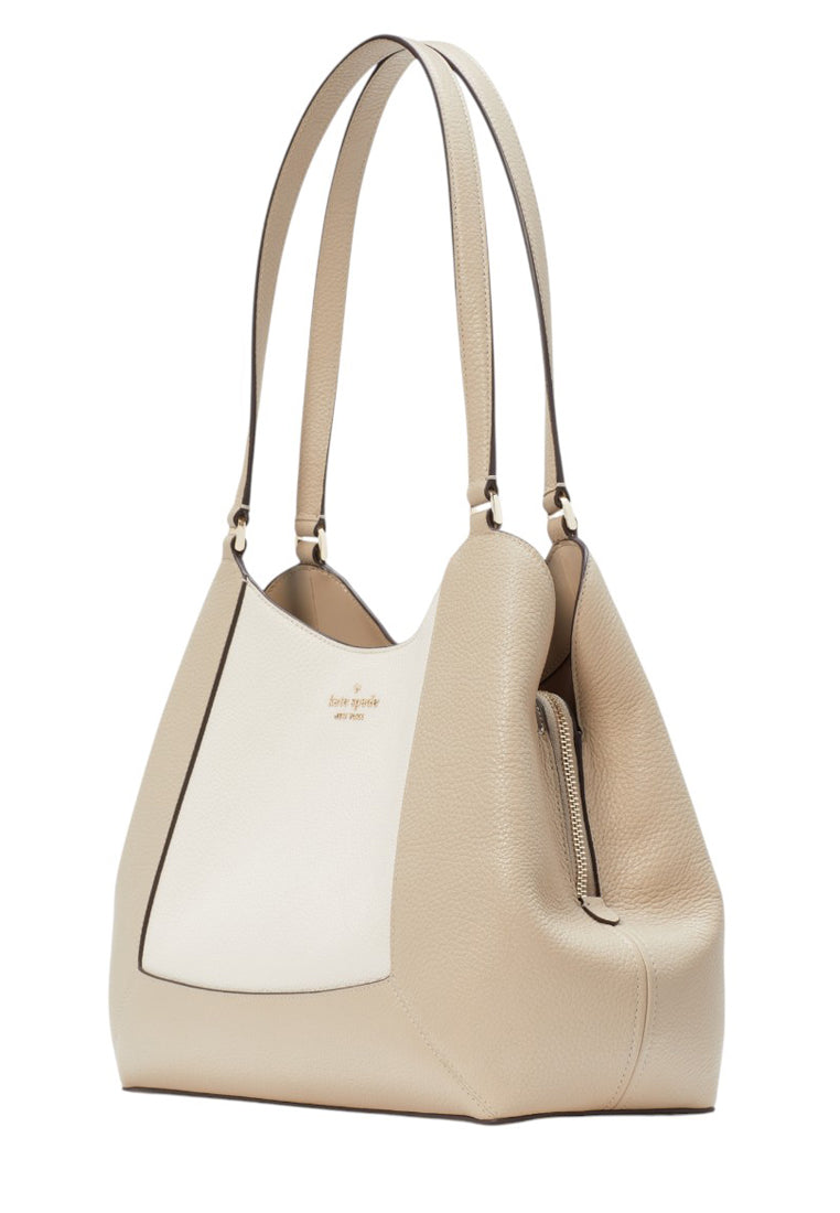 Kate Spade Lena Colorblock Large Triple Compartment Shoulder Bag - Sand