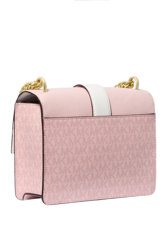 Michael Kors Greenwich Small Color-Block Signature Logo Crossbody Bag - Powder Blush
