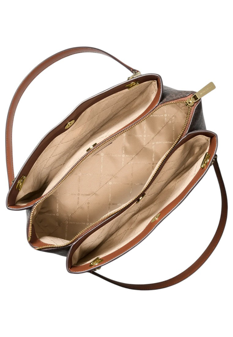 Michael Kors Soho Medium Signature Logo Tote Bag - Brown