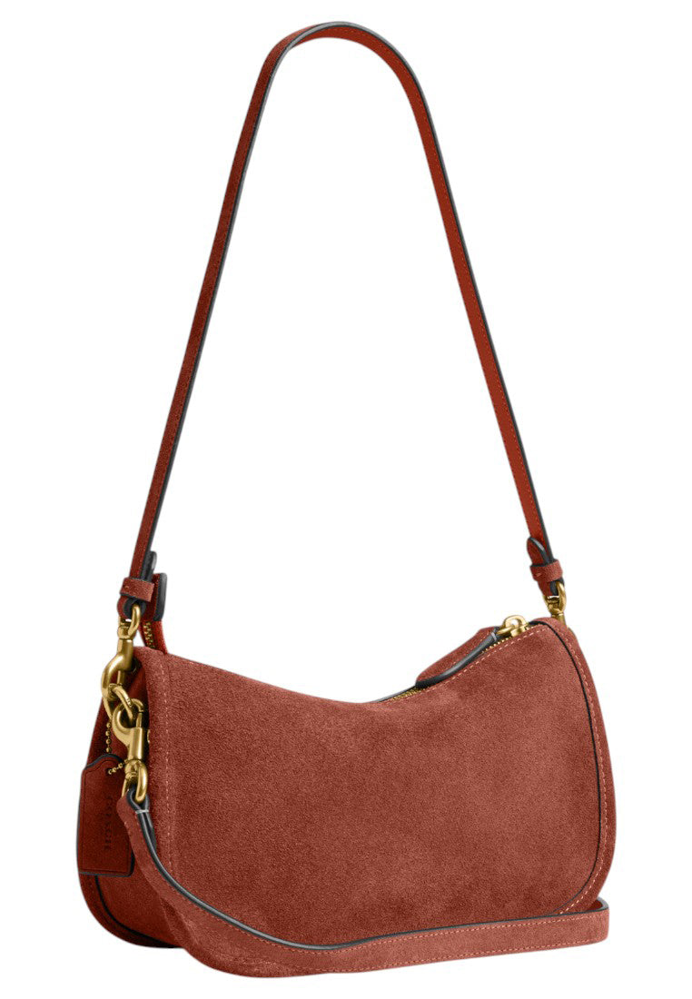 Coach Suede Waverly Leather Bag - Clay