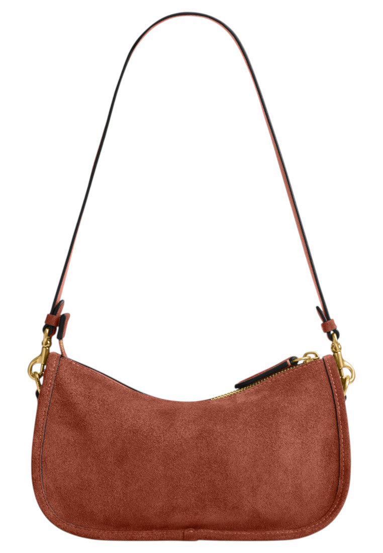 Coach Suede Waverly Leather Bag - Clay