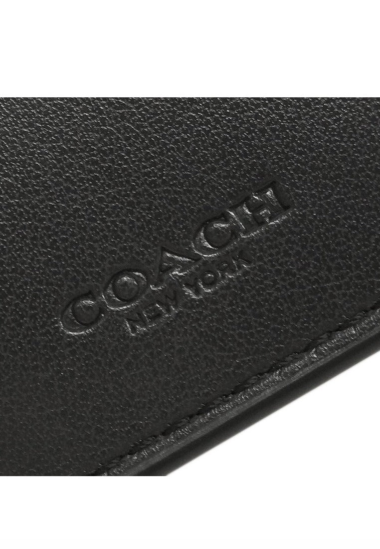 Coach Mens ID Billfold Wallet In Signature Canvas - Tan/Black