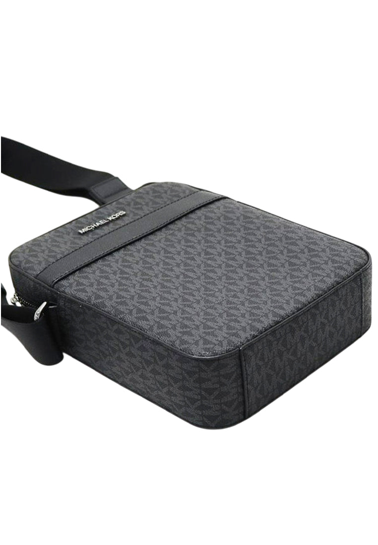 Michael Kors Mens Cooper Signature Logo Flight Bag - Black