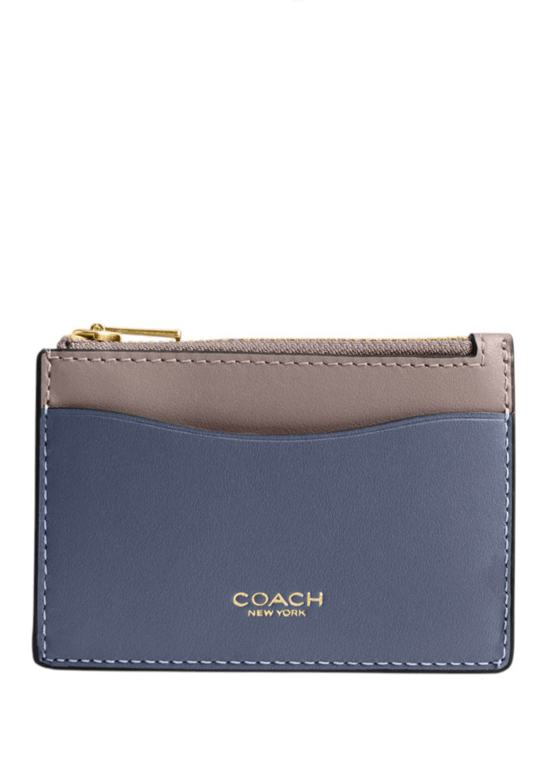 Coach Essential Card Holder Wallet In Colorblock - Ash Multi