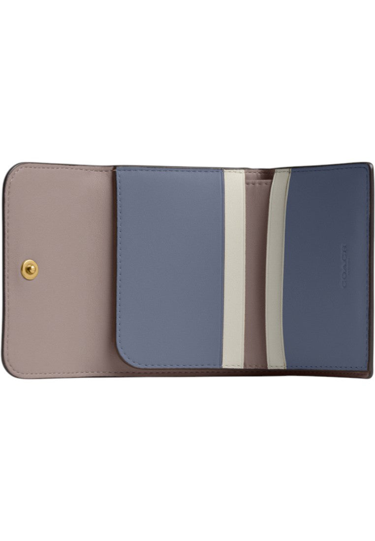 Coach Essential Card Holder Wallet In Colorblock - Ash Multi