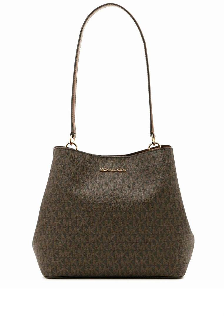 Michael Kors Pratt Medium Bucket Shoulder Bag - Brown
